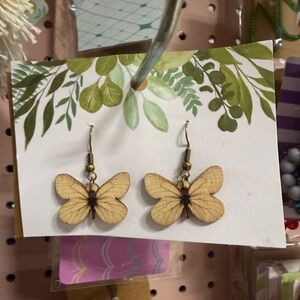 Butterfly Wooden Earrings